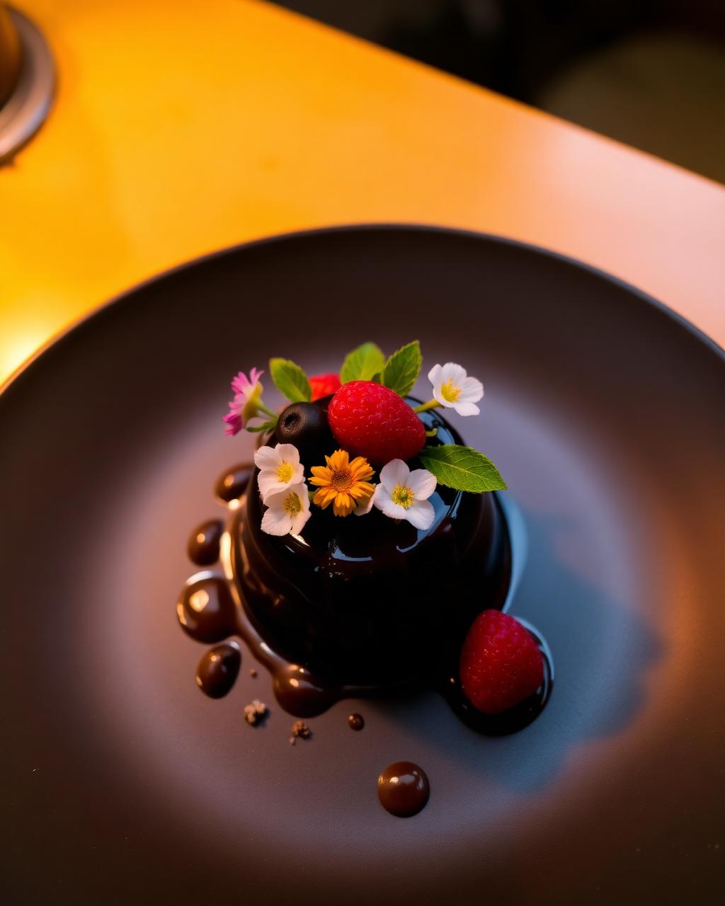 Chocolate fondant dessert